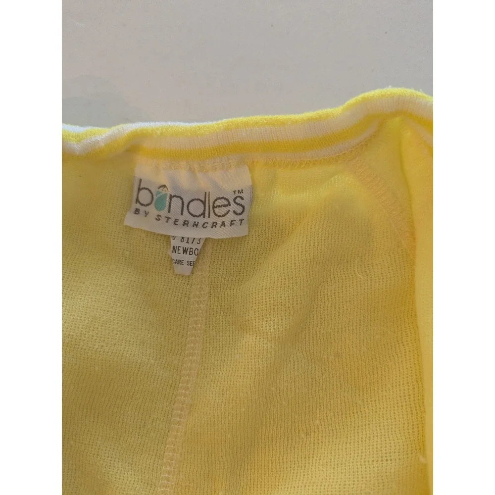 Vtg Bundles by Sterncraft Newborn Yellow Sleeper Sack Baby Plush Warm Safe Sleep